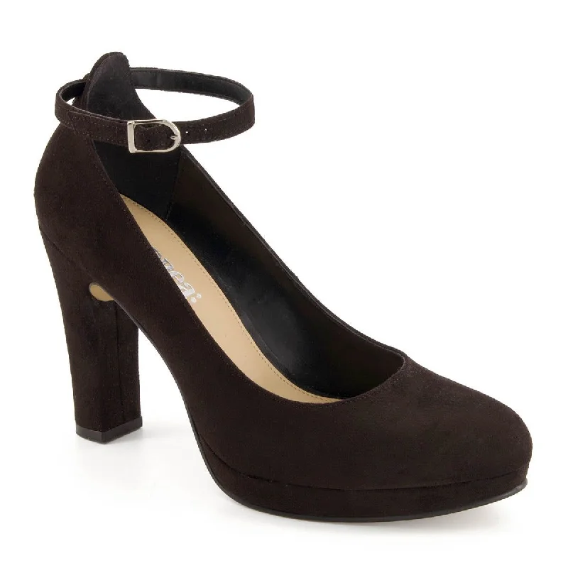 Women's water - resistant stiletto heel pumps for unexpected situationsAndrea High Heels Ankle Strap Pumps