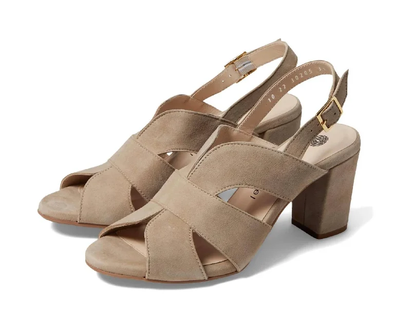 Women's water - resistant stiletto heel pumps for unexpected situationsLark Heels In Beige