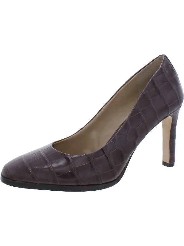 Women's wide - width stiletto heel pumps for a comfortable fitCamila Womens Leather Slip-On Pumps