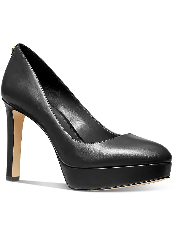 Women's mustard yellow stiletto heel pumps for a trendy pop of colorChantal Womens Leather Slip On Platform Heels