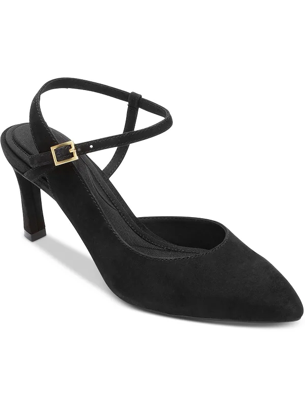 Women's non - slip stiletto heel pumps for safety on slippery floorsTM Sheehan Womens Suede Pointed Toe Slingback Heels