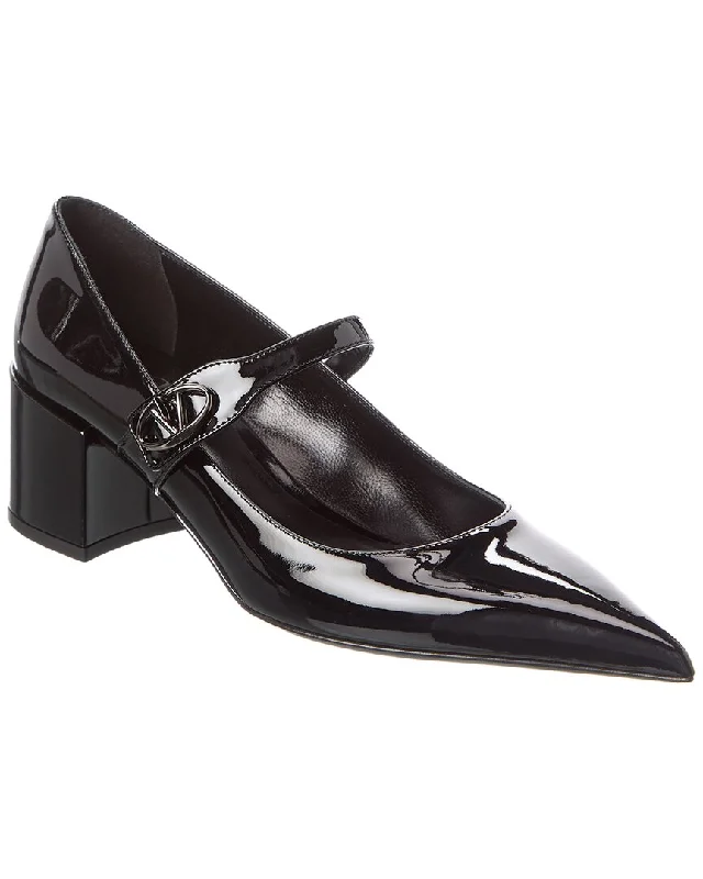 Women's brocade stiletto heel pumps with a vintage feelValentino VLogo 50 Patent Pump