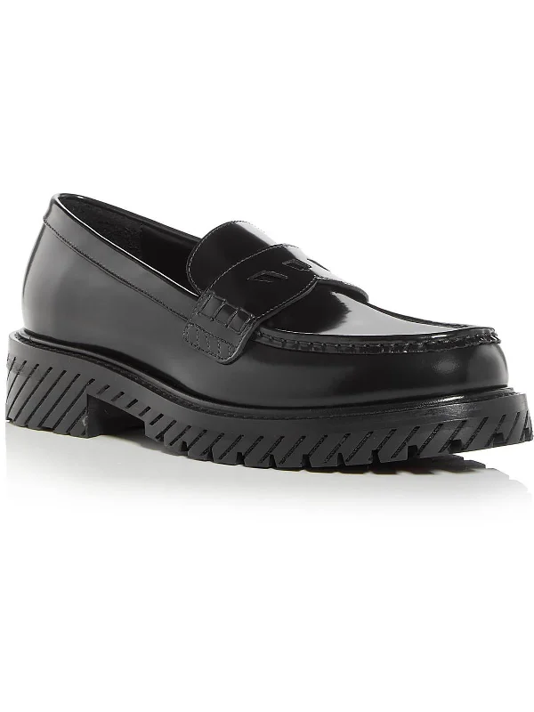 Women's studded stiletto heel pumps for an edgy lookWomens Patent Leather Slip On Loafer Heels