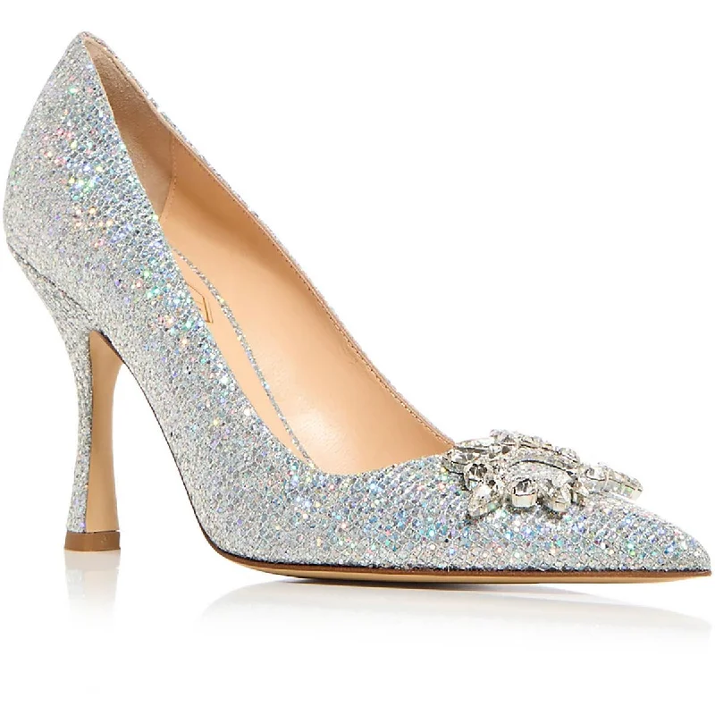 Women's mule - style stiletto heel pumps with a bow accentLirum Womens Embellished Pointed Toe Pumps