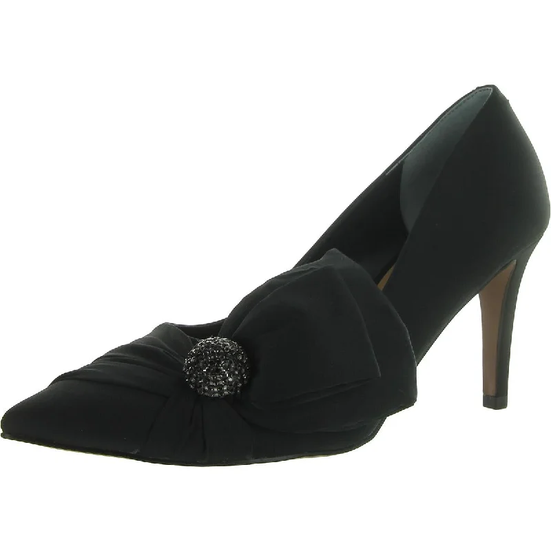 Women's padded - insole stiletto heel pumps for added comfortWomens Satin Pointed toe Pumps