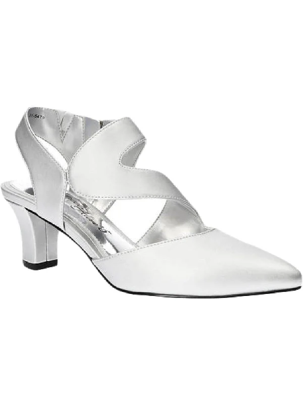 Women's shock - absorbing stiletto heel pumps for all - day wearVENUE Womens Satin Pumps Dance Heels