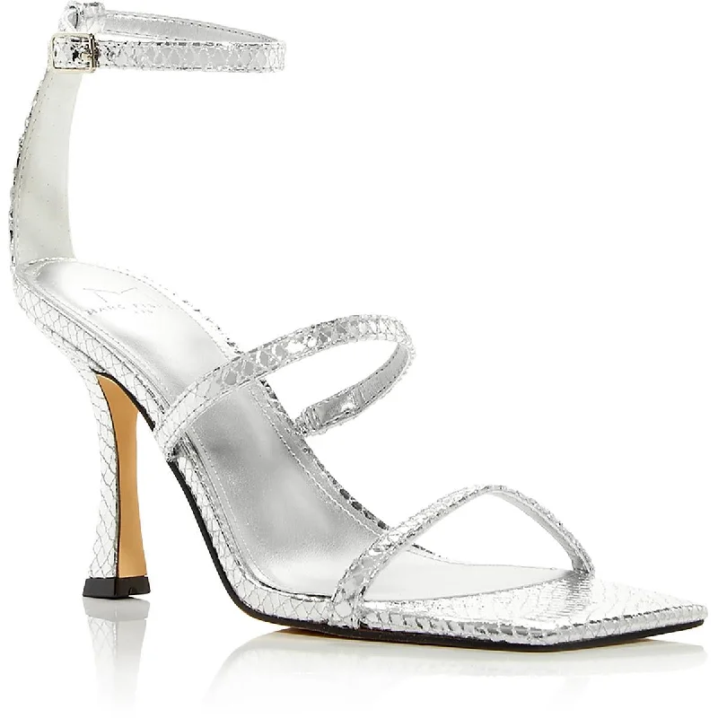 Women's brocade stiletto heel pumps with a vintage feelWomens Faux Leather Stiletto Ankle Strap
