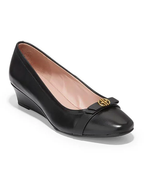 Women's genuine leather stiletto heel pumps with a soft finishMalta Womens Leather Dressy Wedge Heels