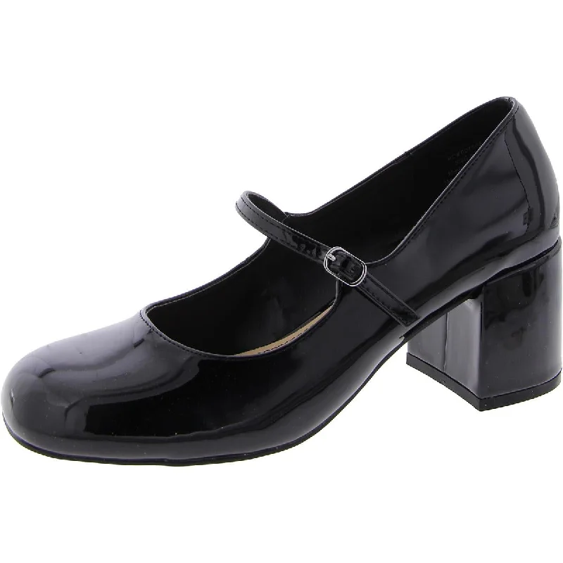 Women's mesh - paneled stiletto heel pumps for breathabilityWomens Patent Block Heel Mary Jane Heels