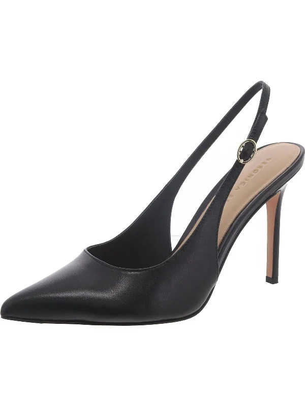 Women's tassel - adorned stiletto heel pumps for a bohemian touchWomens Leather Slingback Pumps