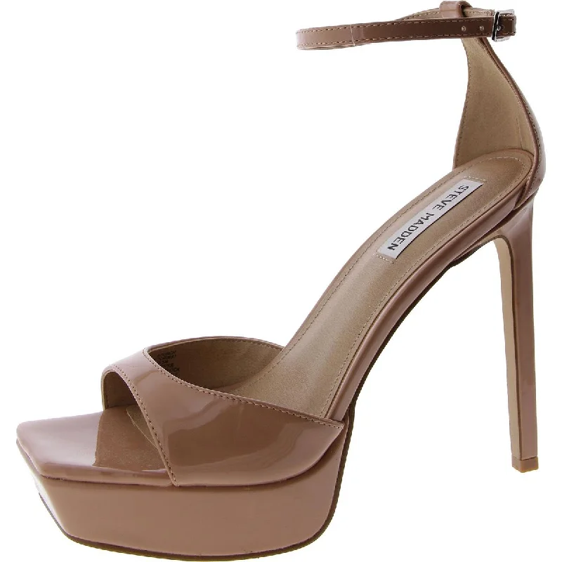 Women's date - night stiletto heel pumps with a sexy silhouetteScorch Womens Patent Ankle Strap Platform Heels