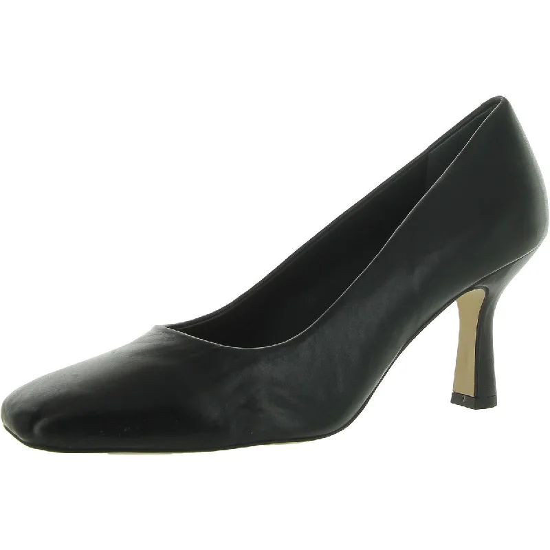 Women's holiday party stiletto heel pumps with a festive touchWomens Faux Leather Square Toe Pumps