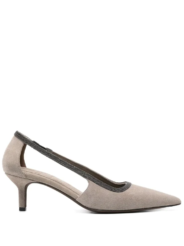 Women's tassel - adorned stiletto heel pumps for a bohemian touchBrunello Cucinelli Women's With Heel