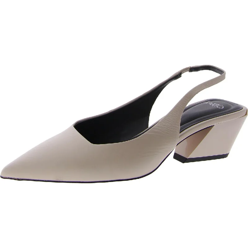 Women's mustard yellow stiletto heel pumps for a trendy pop of colorA-GENA Womens Leather Pointed Toe Slingback Heels
