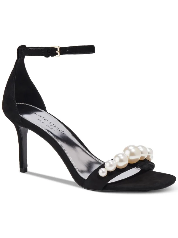 Women's studded stiletto heel pumps for an edgy lookAvaline Womens Suede Pearl Pumps
