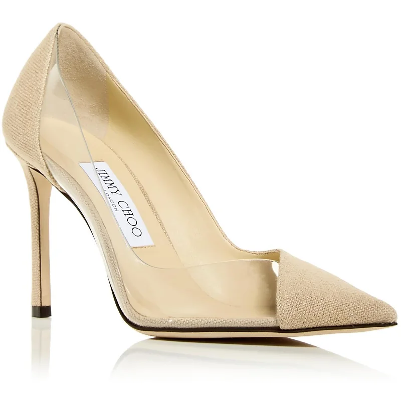 Women's genuine leather stiletto heel pumps with a soft finishCass 95 Womens Colorblock Slip-On Pumps