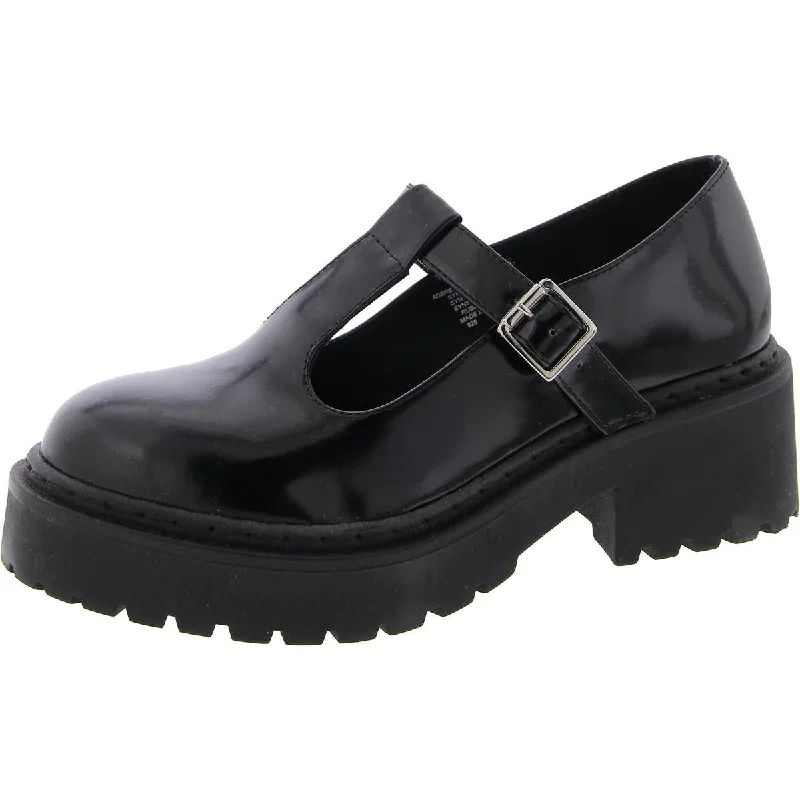 Women's adjustable - strap stiletto heel pumps for a customizable fitAbbreviate Womens Patent Lugged ole Mary Jane Heels