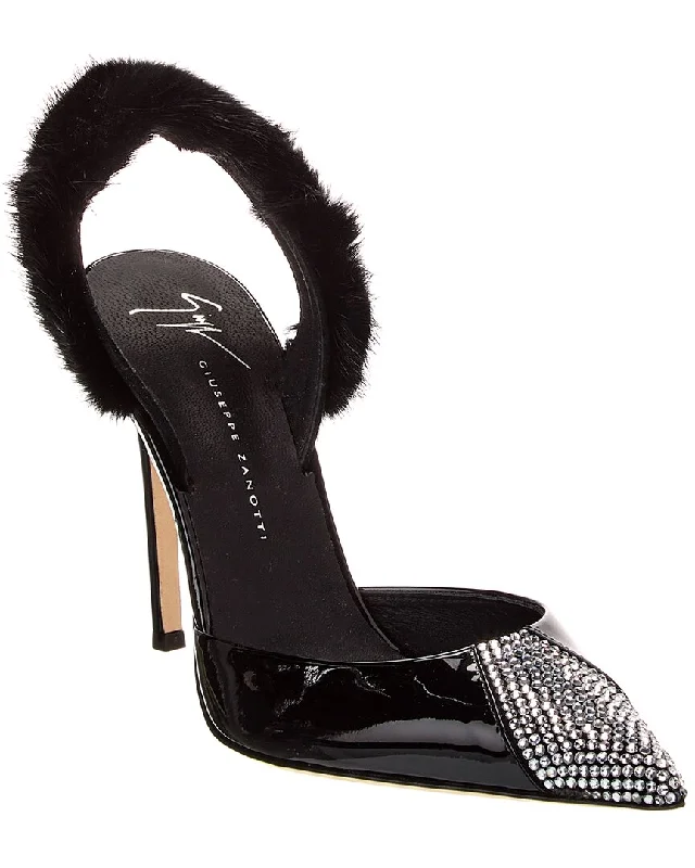 Women's shock - absorbing stiletto heel pumps for all - day wearGiuseppe Zanotti Braquel 105 Patent Slingback Pump
