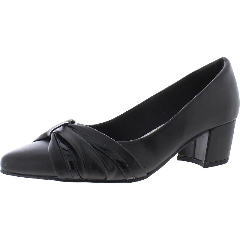 Women's lavender stiletto heel pumps for a delicate styleMillie Womens Faux Leather Slip-On Pumps