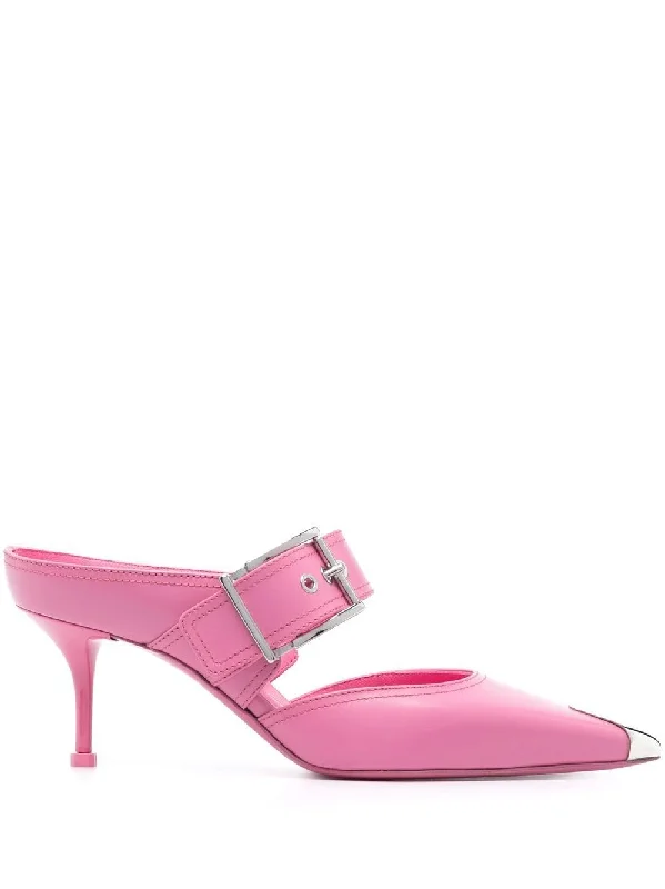 Women's adjustable - strap stiletto heel pumps for a customizable fitAlexander Mcqueen Women's With Heel pink
