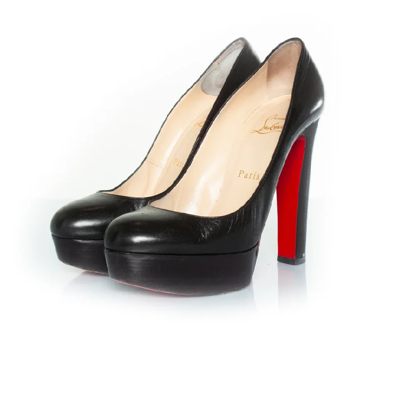 Women's prom stiletto heel pumps in a shimmery fabricBianca pumps in black