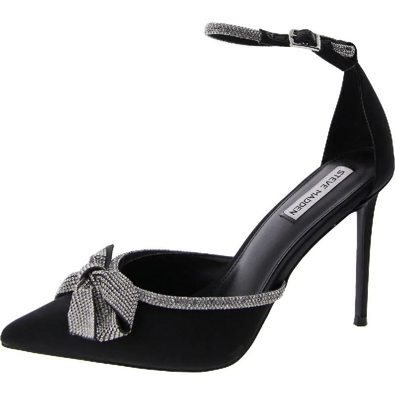 Women's non - slip stiletto heel pumps for safety on slippery floorsValue Womens Bow Rhinestone Pumps