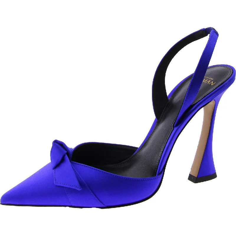 Women's adjustable - strap stiletto heel pumps for a customizable fitClarita Womens Satin Slip On Slingback Heels