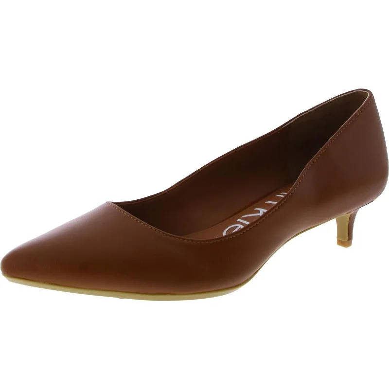 Women's faux suede stiletto heel pumps for a budget - friendly optionGabriana Womens Padded Insole Kitten Heel Dress Pumps