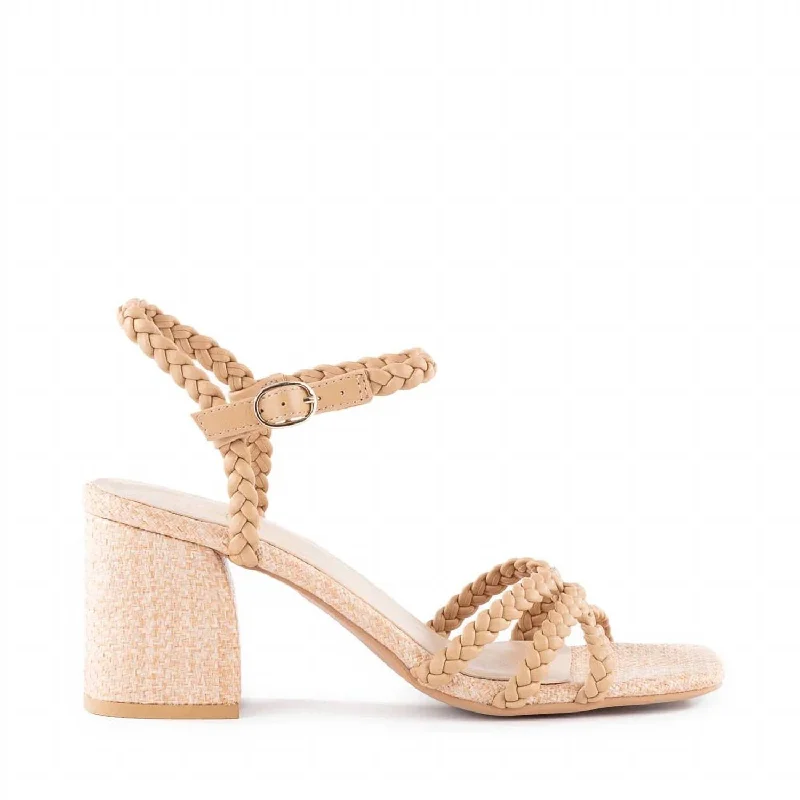 Women's ruffled stiletto heel pumps for a romantic styleCater To You Heel In Beige