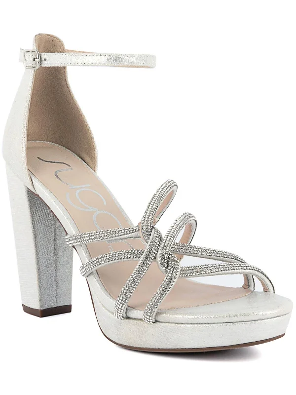 Women's bronze stiletto heel pumps for a warm and metallic lookPETAL Womens Faux Leather Block Heel Pumps