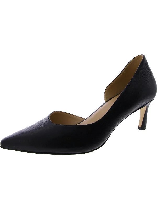 Women's royal blue stiletto heel pumps for a formal eventFaith Womens Leather Pumps D'Orsay Heels