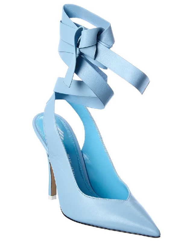 Women's ruffled stiletto heel pumps for a romantic styleThe Attico Venus Leather Pump