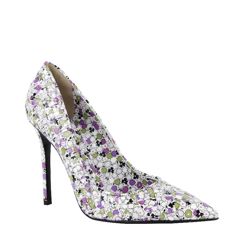 Women's burgundy stiletto heel pumps for a sophisticated appearanceBottega Veneta Women's  Floral Woven Leather Heels