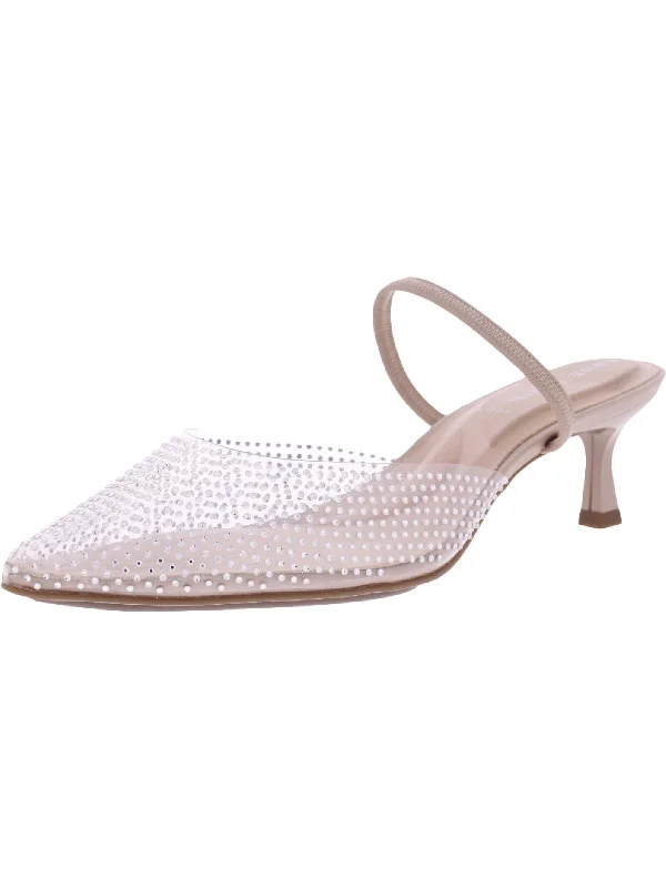 Women's patent leather stiletto heel pumps with a high - shine finishWomens Plastic Pointed toe Kitten Heels