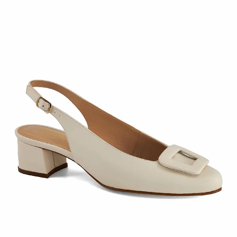 Women's forest green stiletto heel pumps for a nature - inspired lookAndrea Slingback Low Heel Pumps