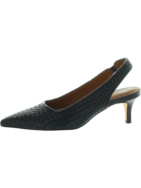 Women's breathable stiletto heel pumps for warm weatherOlympia Womens Leather Slingback Pumps