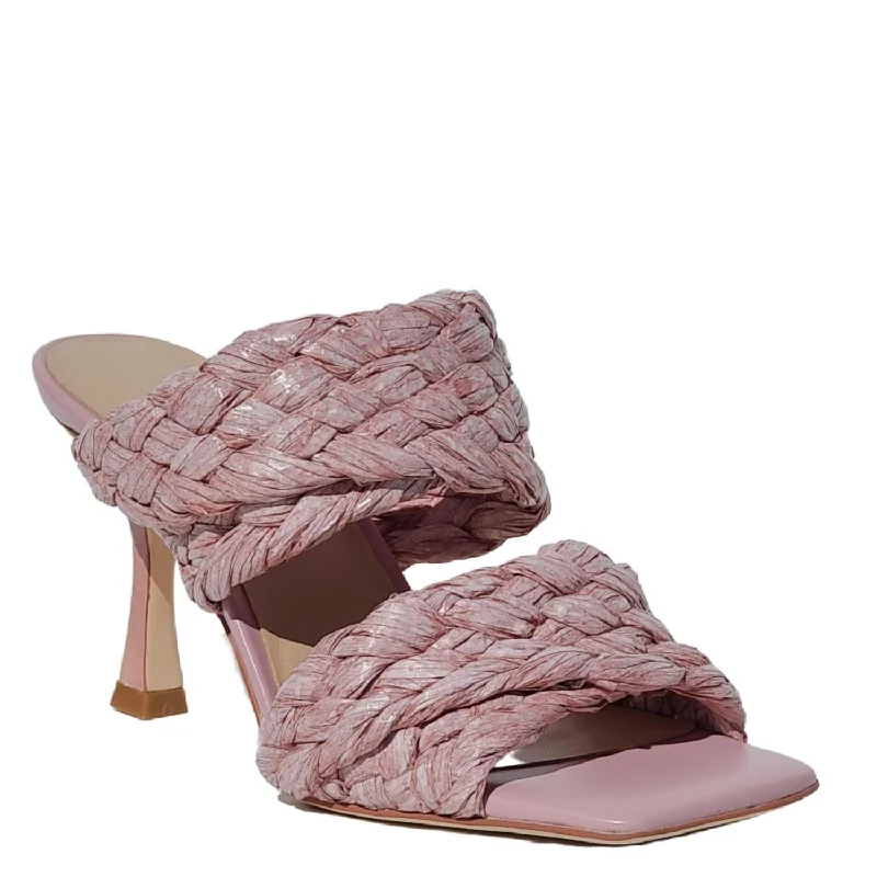 Women's non - slip stiletto heel pumps for safety on slippery floorsWomen's Websta Rafia Sandals In Pink
