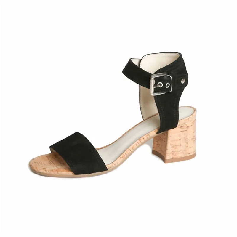 Women's holiday party stiletto heel pumps with a festive touchWomen's The Flexx Heels In Black Suede