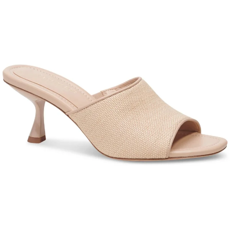 Women's ruffled stiletto heel pumps for a romantic styleMalibu Summer Womens Slip On Open Toe Kitten Heels