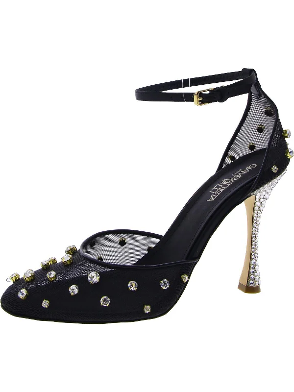 Women's ruffled stiletto heel pumps for a romantic styleWomens Stiletto Dressy D'Orsay Heels