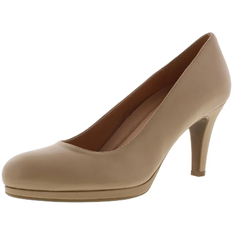 Women's lace - trimmed stiletto heel pumps with a scalloped edgeMichelle Womens Padded Insole Slip On Pumps