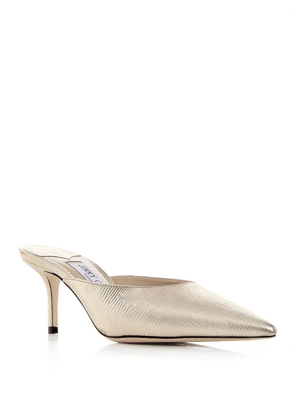 Women's snakeskin - embossed stiletto heel pumps for a bold statementRav 65 Womens Leather Embossed Pumps