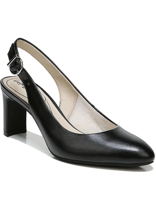 Women's burgundy stiletto heel pumps for a sophisticated appearanceGigi Sling  Womens Cushioned Footbed Slip On Dress Heels