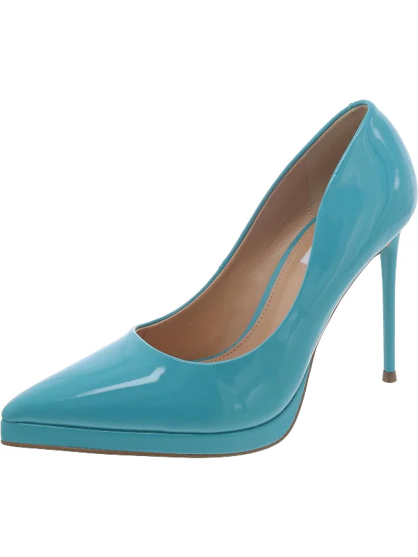 Women's non - slip stiletto heel pumps for safety on slippery floorsKlassy Womens Patent Pointed Toe Pumps