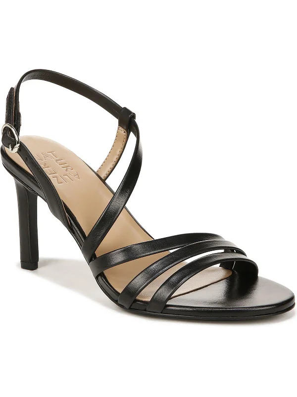 Women's peach stiletto heel pumps for a soft and feminine appealKimberly Womens Buckle Open Toe Pumps