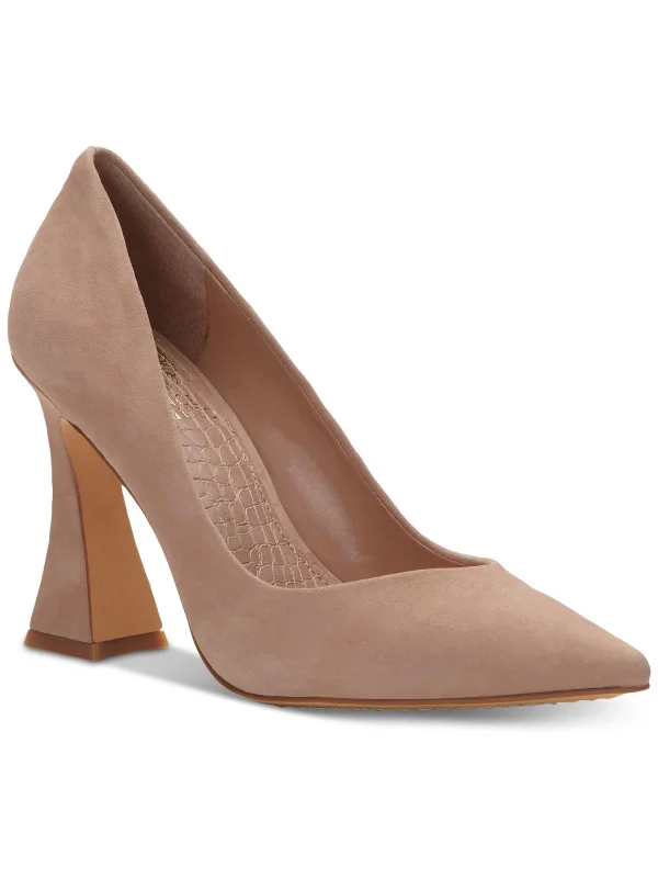 Women's peach stiletto heel pumps for a soft and feminine appealAkenta Womens Patent Leather Slip-On Pumps