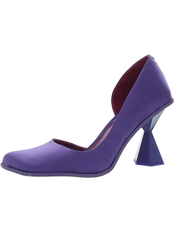 Women's mule - style stiletto heel pumps with a bow accentRosemary Womens Satin Slip On Pumps