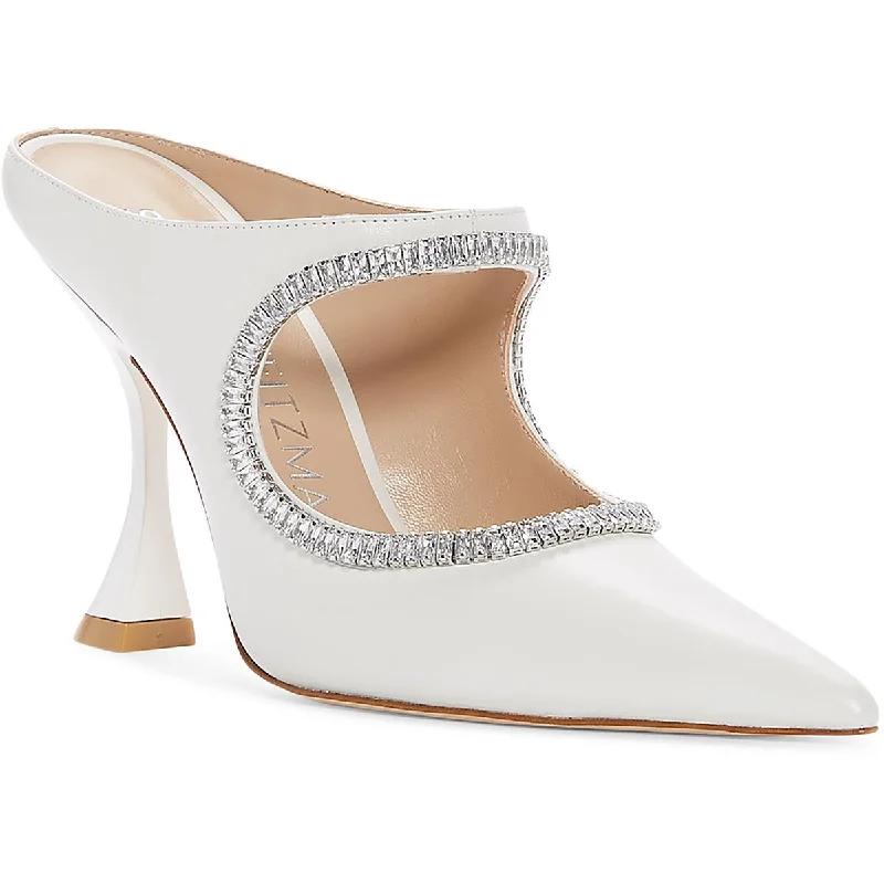 Women's ruffled stiletto heel pumps for a romantic styleWomens Stiletto Dressy Mules