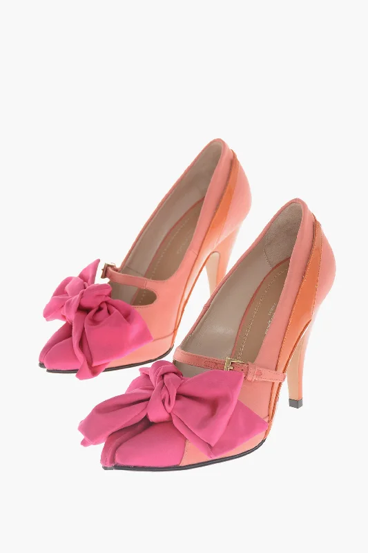 Women's microfiber stiletto heel pumps with moisture - wicking propertiesMaison Margiela Pumps With Strap And Bow Detail 10 Cm