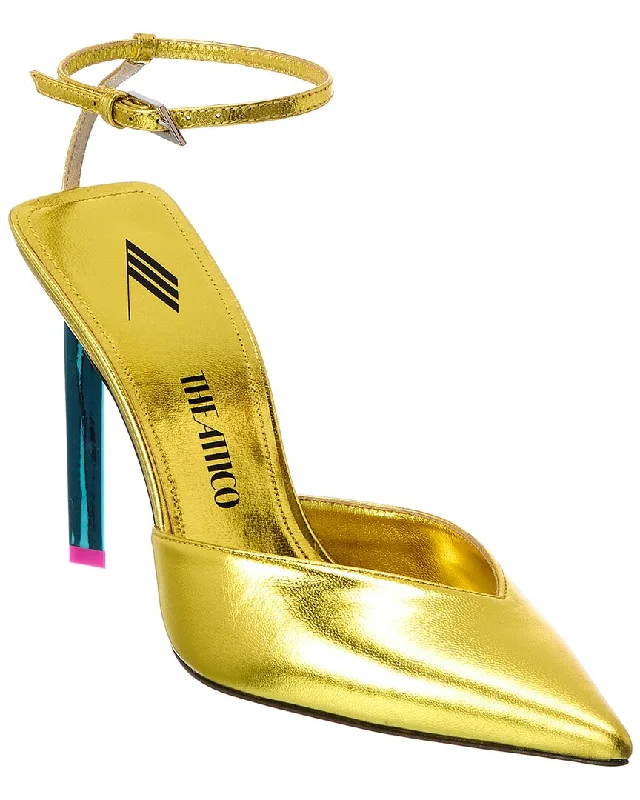 Women's genuine leather stiletto heel pumps with a soft finishThe Attico Perine Leather Pump